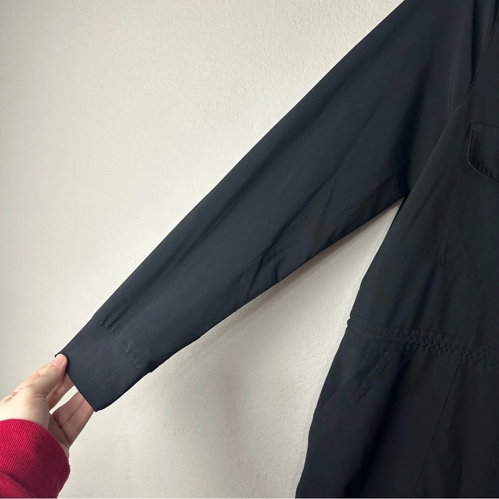 Athleta Black Long Sleeve Athletic Athleisure Zuma Shirtdress Size Medium